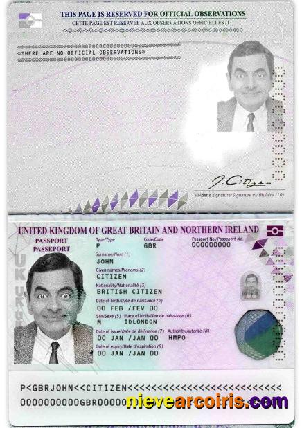 United Kingdom passport 2020 – present